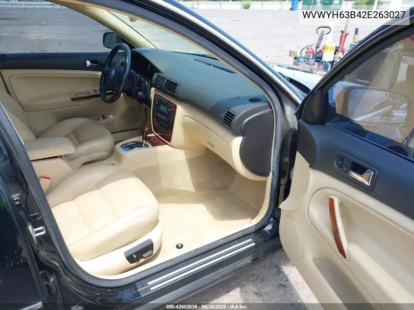 2002 Volkswagen Passat Glx VIN: WVWYH63B42E263027 Lot: 42602836