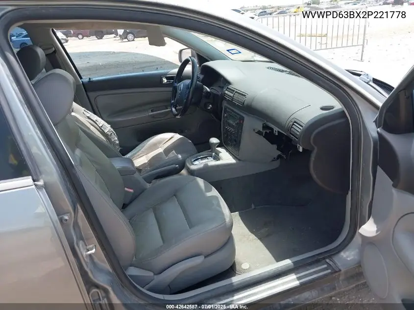 2002 Volkswagen Passat Gls VIN: WVWPD63BX2P221778 Lot: 42642587