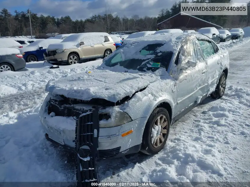 2003 Volkswagen Passat Gl VIN: WVWMD63B23P440805 Lot: 41545000