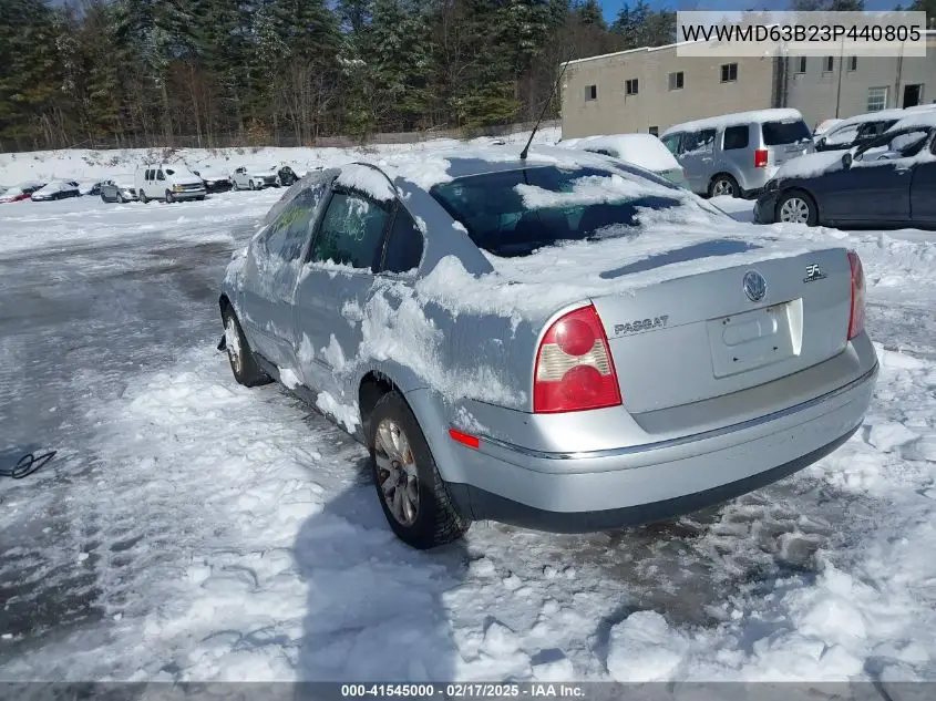 2003 Volkswagen Passat Gl VIN: WVWMD63B23P440805 Lot: 41545000