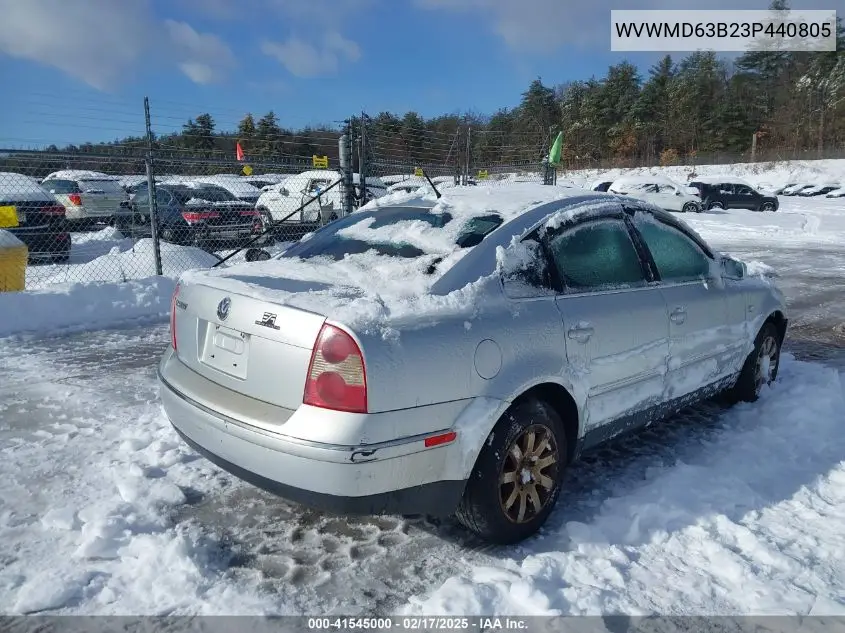 2003 Volkswagen Passat Gl VIN: WVWMD63B23P440805 Lot: 41545000