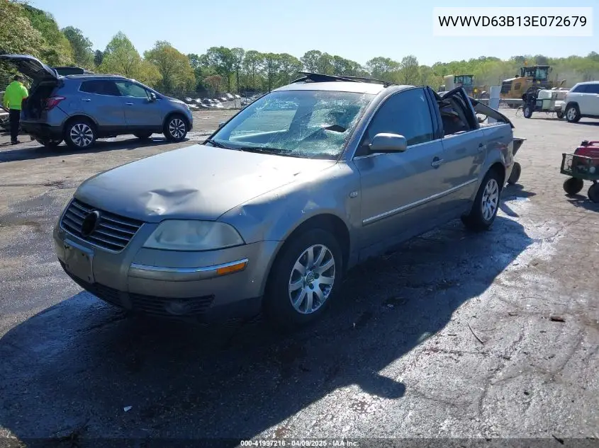 2003 Volkswagen Passat Gls VIN: WVWVD63B13E072679 Lot: 41997216