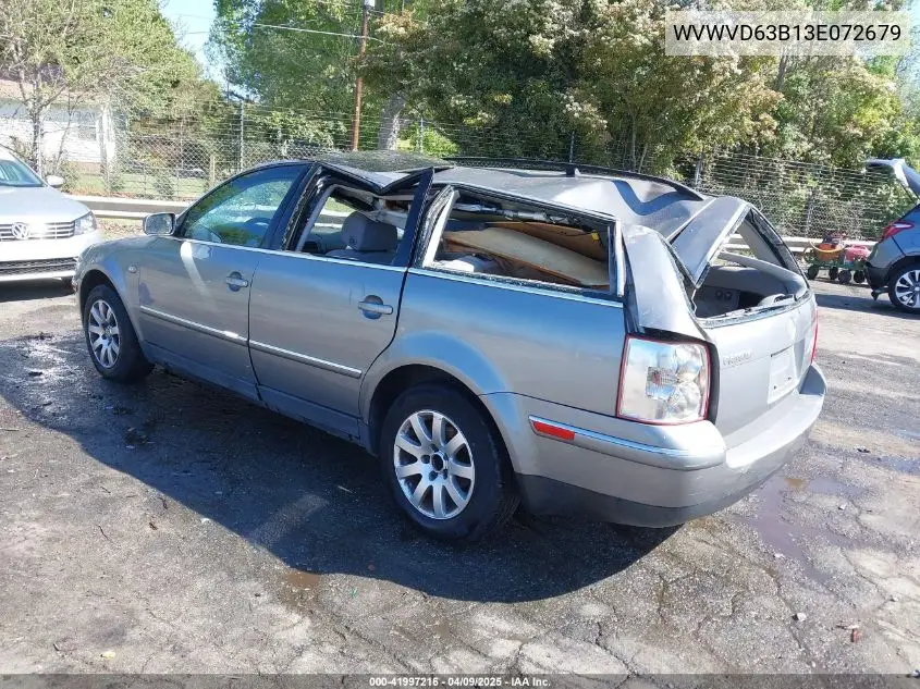 2003 Volkswagen Passat Gls VIN: WVWVD63B13E072679 Lot: 41997216
