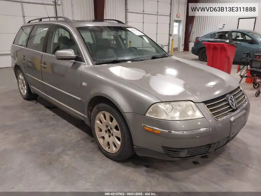 2003 Volkswagen Passat Gls VIN: WVWVD63B13E311888 Lot: 42137922
