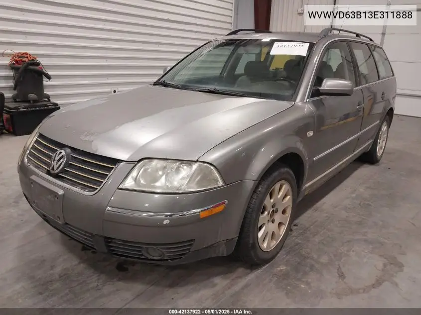 2003 Volkswagen Passat Gls VIN: WVWVD63B13E311888 Lot: 42137922