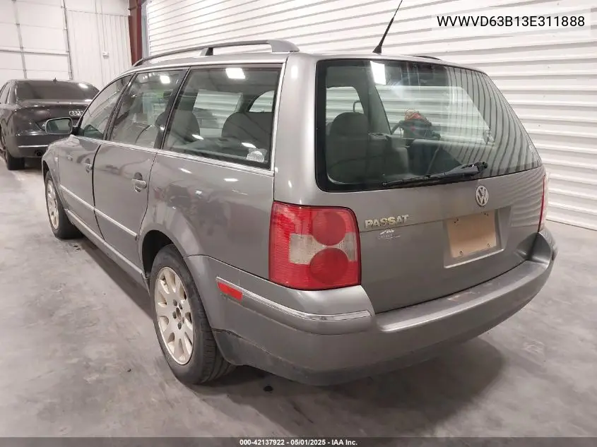 2003 Volkswagen Passat Gls VIN: WVWVD63B13E311888 Lot: 42137922