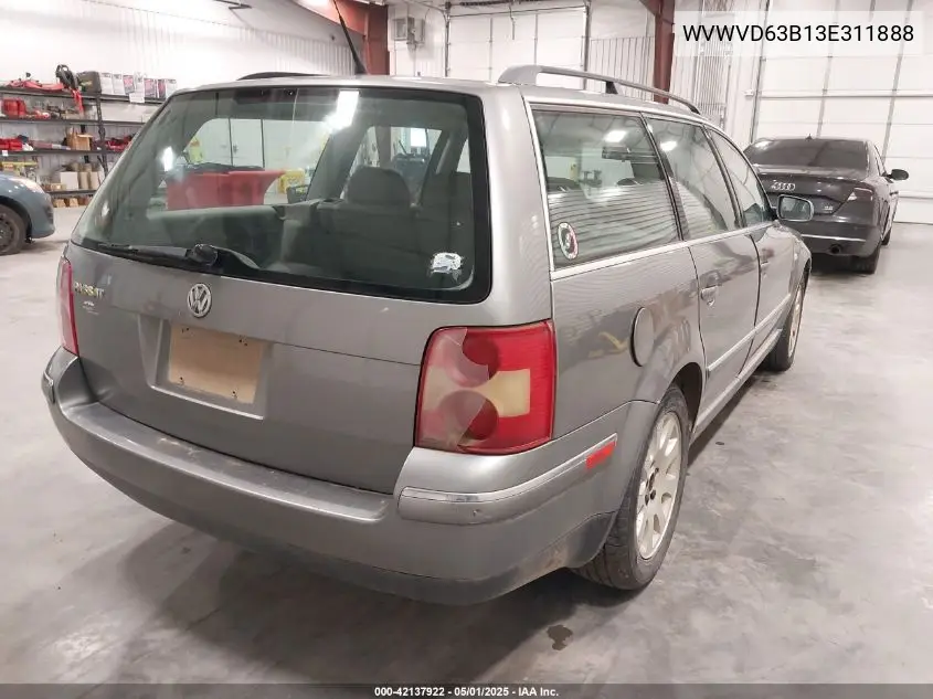 2003 Volkswagen Passat Gls VIN: WVWVD63B13E311888 Lot: 42137922