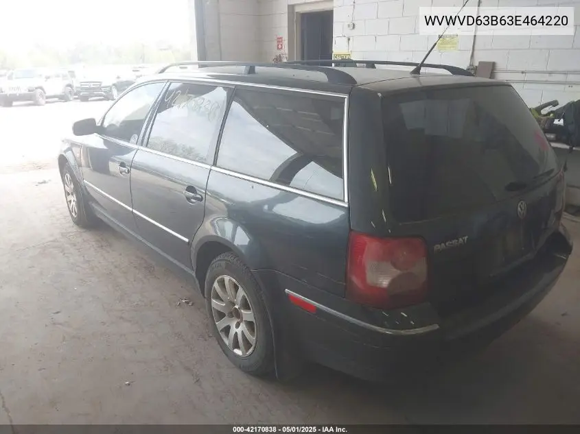 2003 Volkswagen Passat Gls VIN: WVWVD63B63E464220 Lot: 42170838