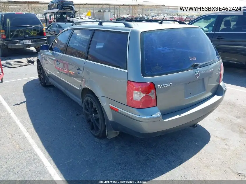 2003 Volkswagen Passat Glx VIN: WVWYH63BX3E462424 Lot: 42471156