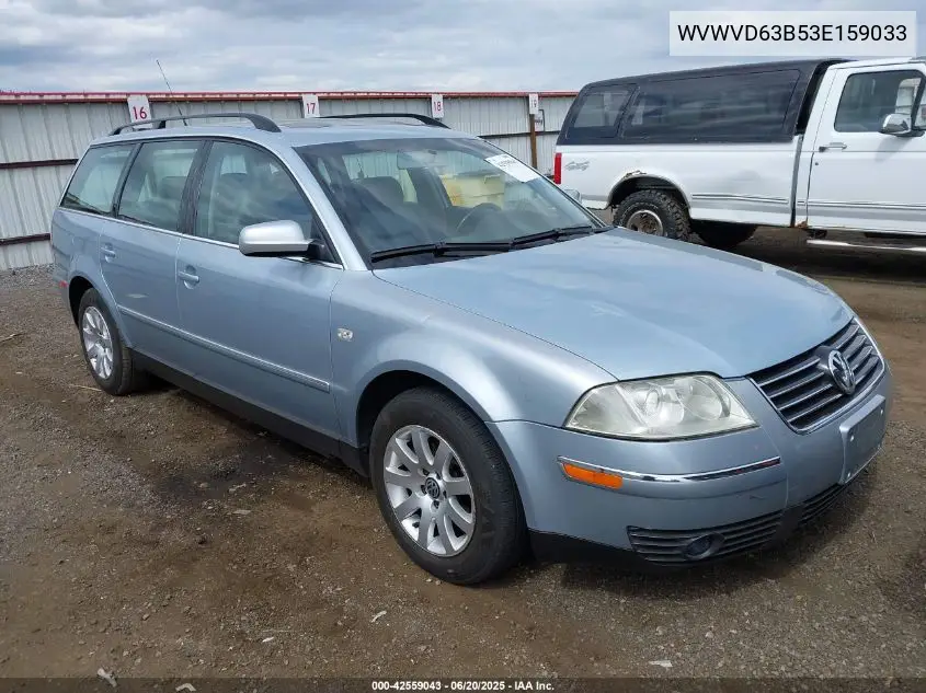 2003 Volkswagen Passat Gls VIN: WVWVD63B53E159033 Lot: 42559043