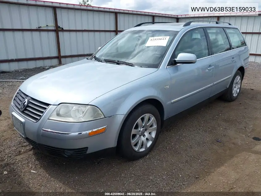 2003 Volkswagen Passat Gls VIN: WVWVD63B53E159033 Lot: 42559043