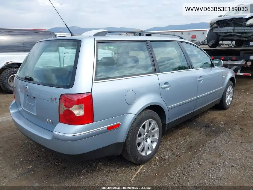 2003 Volkswagen Passat Gls VIN: WVWVD63B53E159033 Lot: 42559043