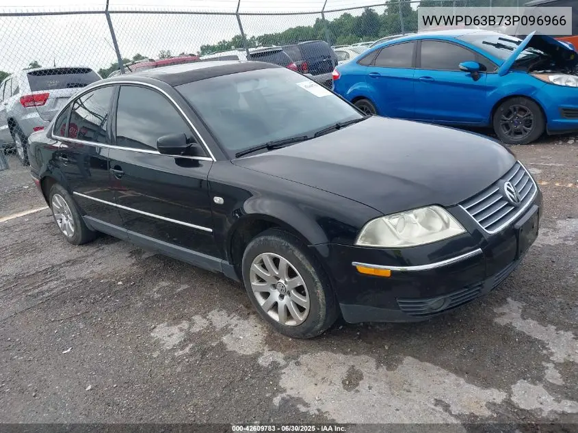 2003 Volkswagen Passat Gls VIN: WVWPD63B73P096966 Lot: 42609783