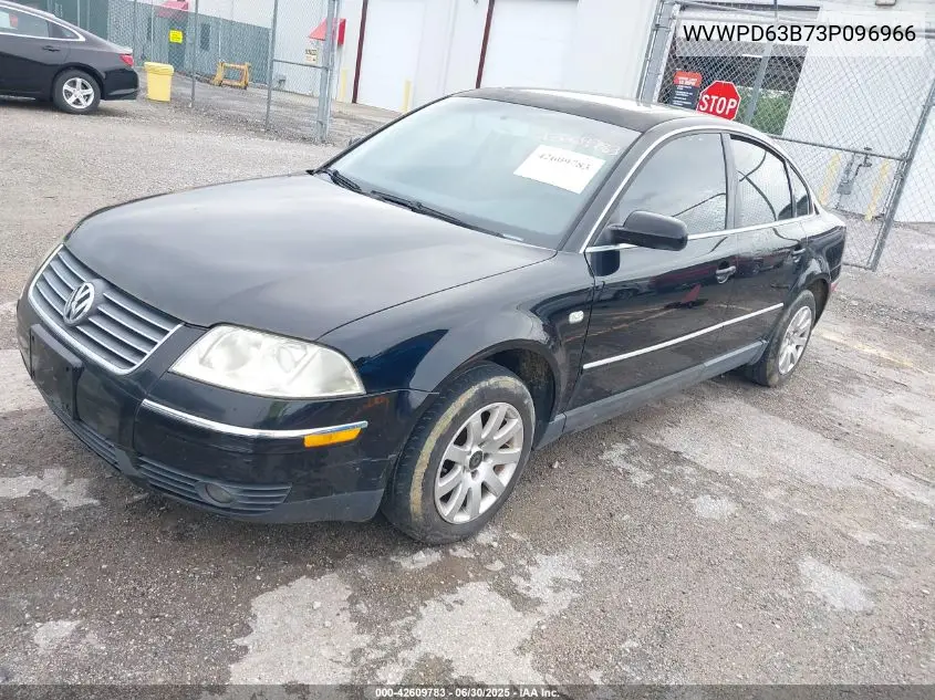2003 Volkswagen Passat Gls VIN: WVWPD63B73P096966 Lot: 42609783