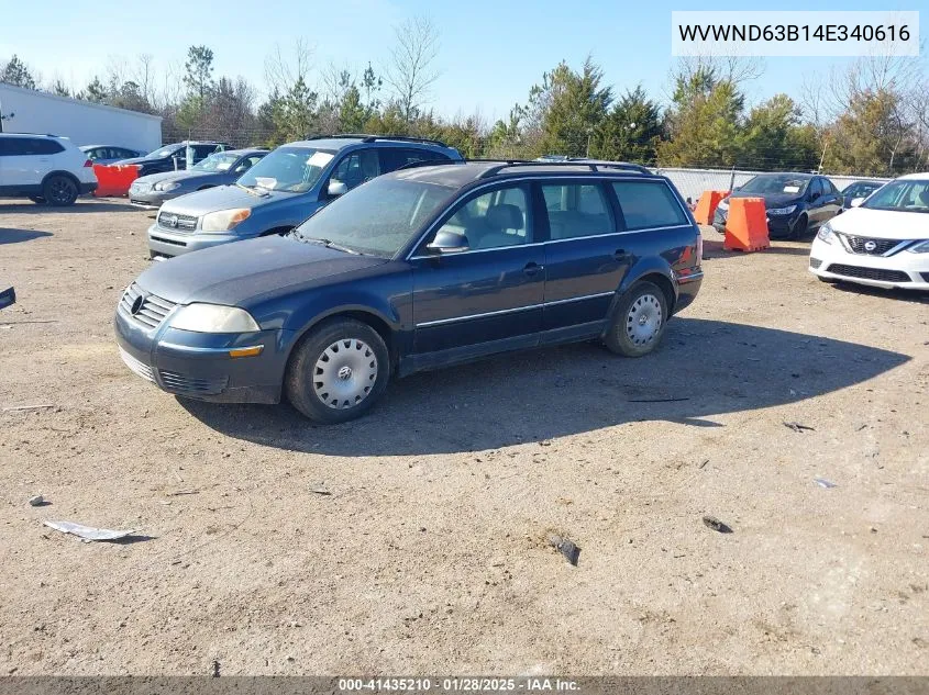 2004 Volkswagen Passat Gl VIN: WVWND63B14E340616 Lot: 41435210