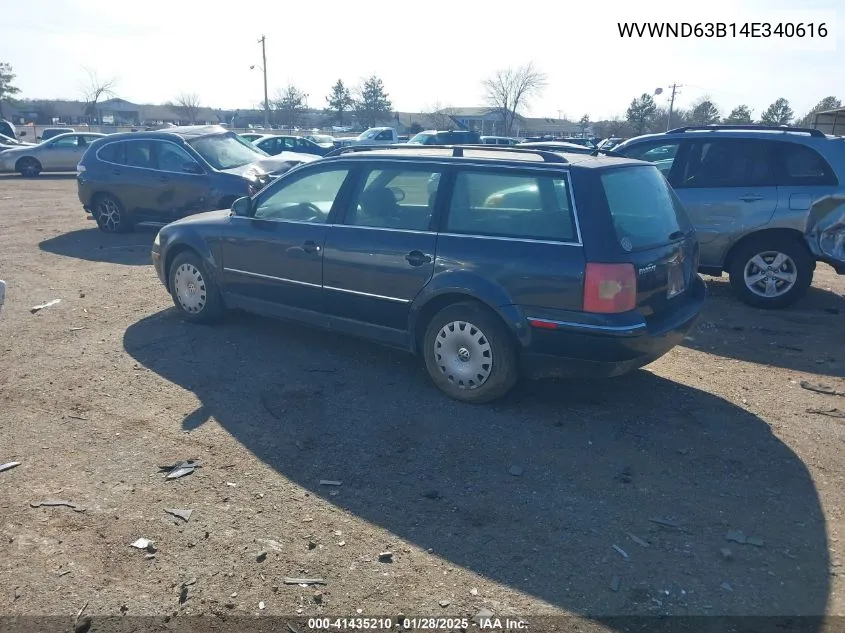 2004 Volkswagen Passat Gl VIN: WVWND63B14E340616 Lot: 41435210