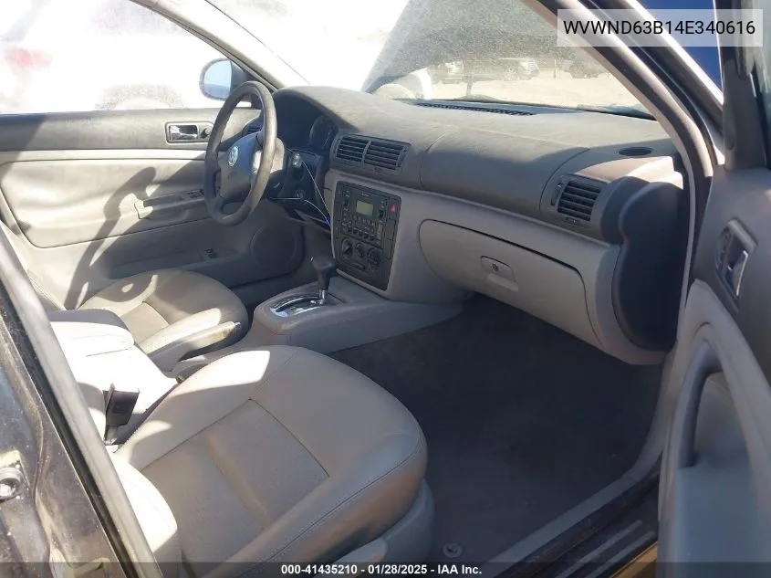 2004 Volkswagen Passat Gl VIN: WVWND63B14E340616 Lot: 41435210