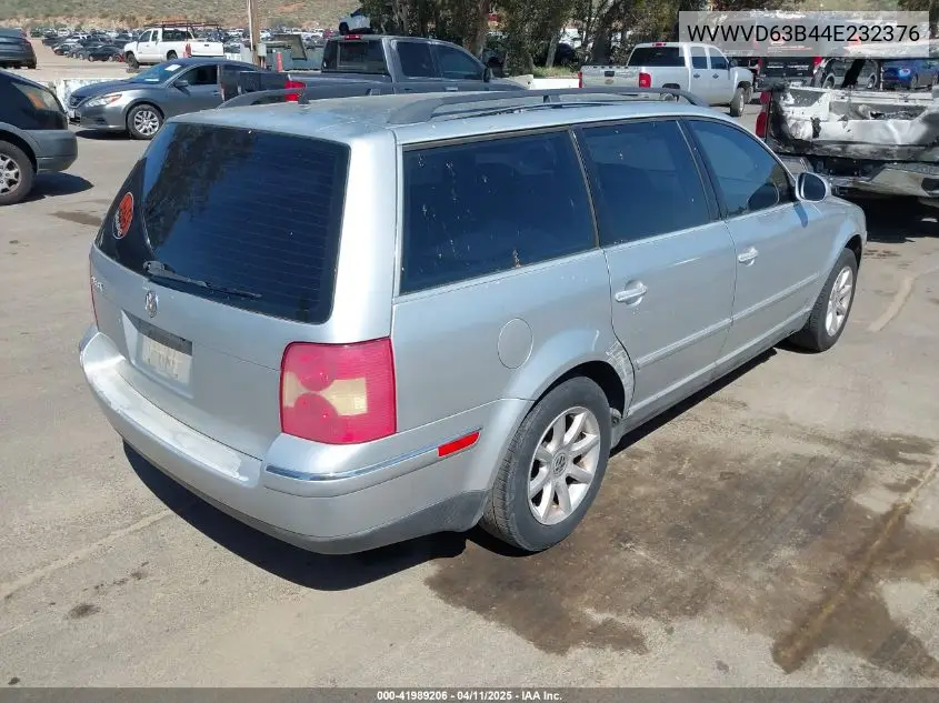 2004 Volkswagen Passat Gls VIN: WVWVD63B44E232376 Lot: 41989206