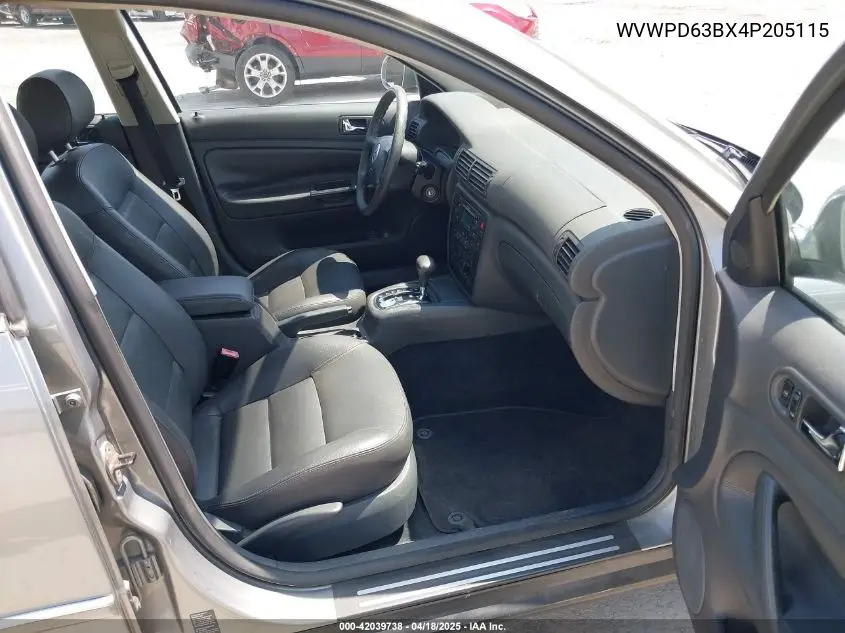 2004 Volkswagen Passat Gls VIN: WVWPD63BX4P205115 Lot: 42039738