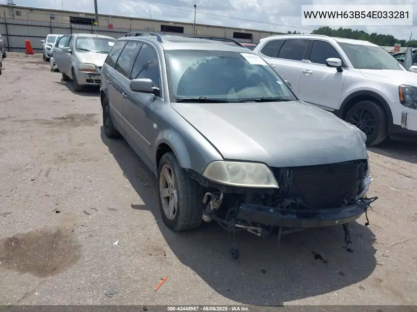 2004 Volkswagen Passat Glx VIN: WVWWH63B54E033281 Lot: 42448957