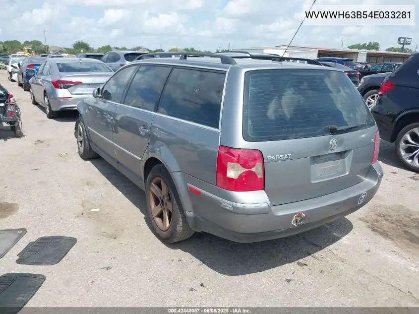 2004 Volkswagen Passat Glx VIN: WVWWH63B54E033281 Lot: 42448957