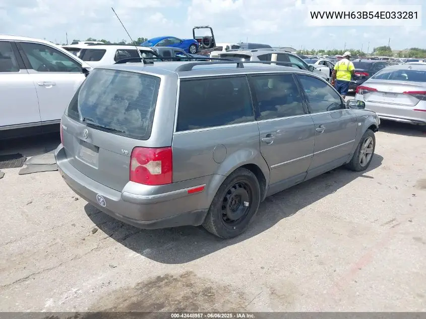 2004 Volkswagen Passat Glx VIN: WVWWH63B54E033281 Lot: 42448957