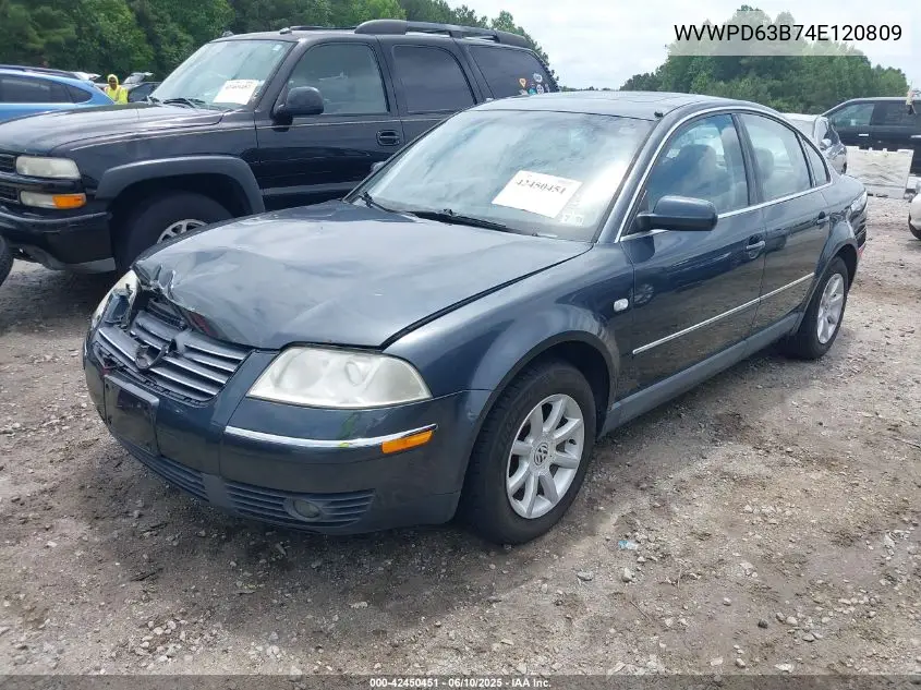 2004 Volkswagen Passat Gls VIN: WVWPD63B74E120809 Lot: 42450451