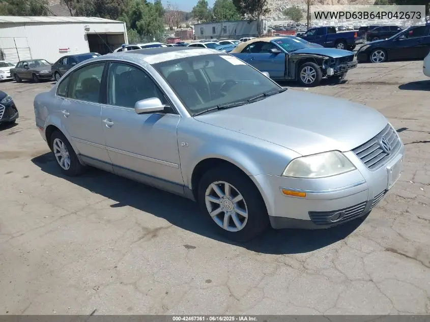 2004 Volkswagen Passat Gls VIN: WVWPD63B64P042673 Lot: 42467361