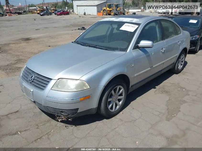 2004 Volkswagen Passat Gls VIN: WVWPD63B64P042673 Lot: 42467361