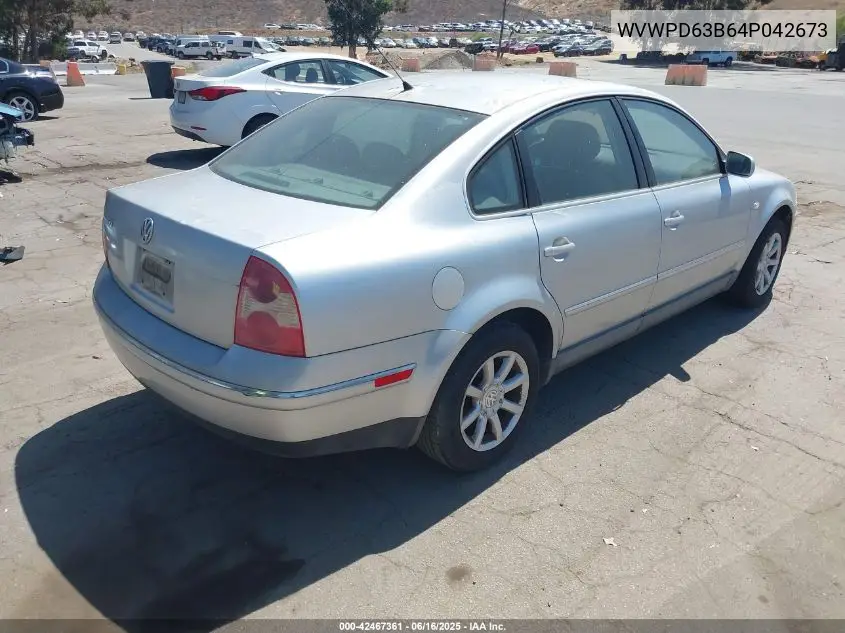 2004 Volkswagen Passat Gls VIN: WVWPD63B64P042673 Lot: 42467361