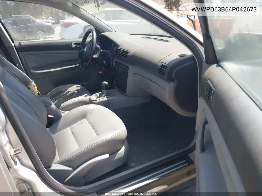 2004 Volkswagen Passat Gls VIN: WVWPD63B64P042673 Lot: 42467361