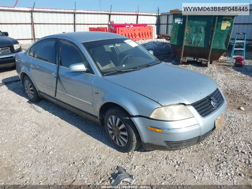 2004 Volkswagen Passat Gl VIN: WVWMD63B84P048445 Lot: 42532252