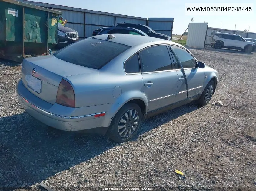 2004 Volkswagen Passat Gl VIN: WVWMD63B84P048445 Lot: 42532252