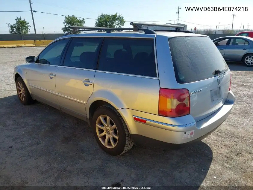 2004 Volkswagen Passat Gls VIN: WVWVD63B64E074218 Lot: 42558852