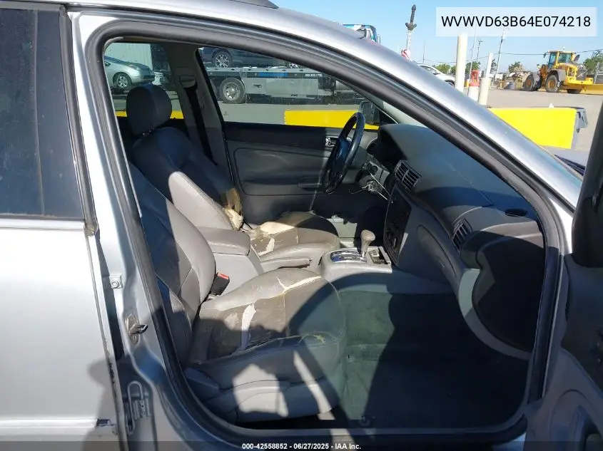 2004 Volkswagen Passat Gls VIN: WVWVD63B64E074218 Lot: 42558852