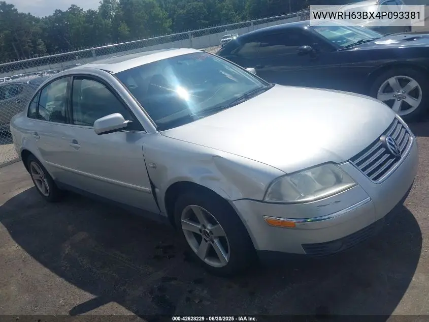 wvwrh63bx4p093381 WVWRH63BX4P093381 2004 Volkswagen Passat Glx