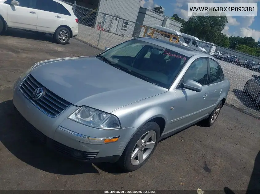 wvwrh63bx4p093381 WVWRH63BX4P093381 2004 Volkswagen Passat Glx