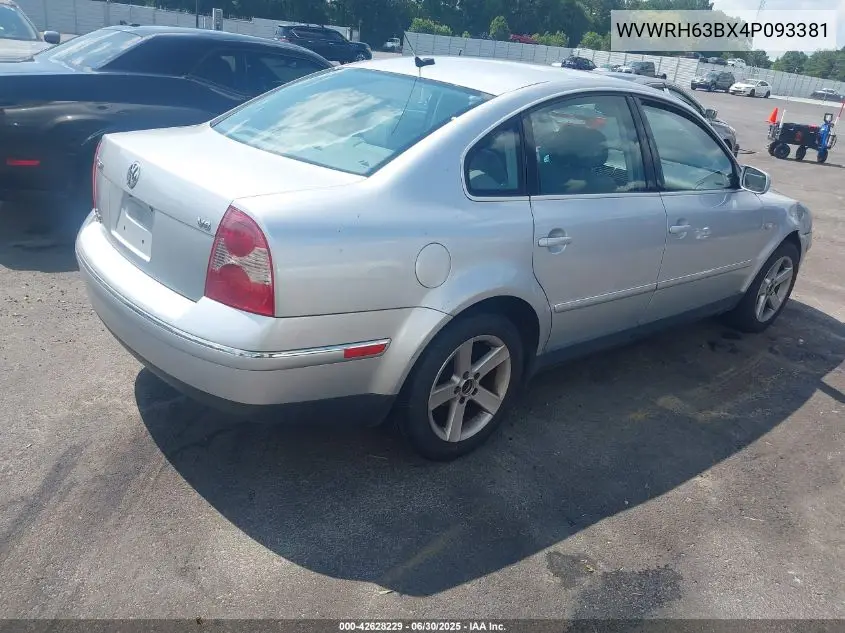 wvwrh63bx4p093381 WVWRH63BX4P093381 2004 Volkswagen Passat Glx