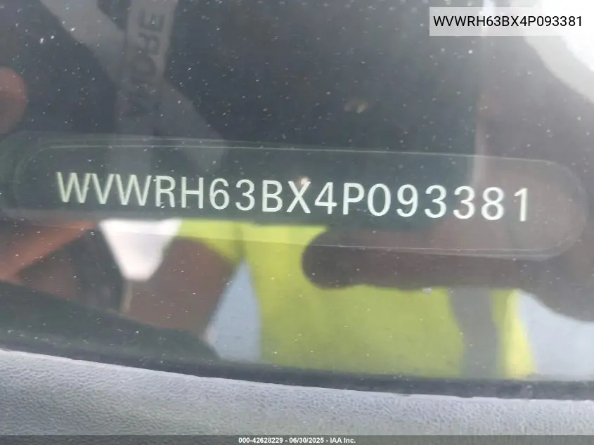wvwrh63bx4p093381 WVWRH63BX4P093381 2004 Volkswagen Passat Glx