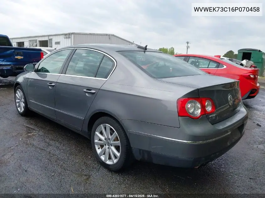 2006 Volkswagen Passat 2.0T VIN: WVWEK73C16P070458 Lot: 42031577