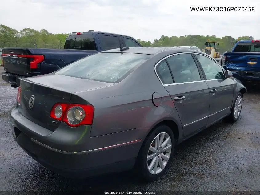 2006 Volkswagen Passat 2.0T VIN: WVWEK73C16P070458 Lot: 42031577