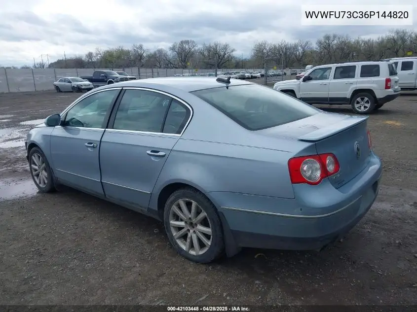 2006 Volkswagen Passat 3.6 VIN: WVWFU73C36P144820 Lot: 42103448