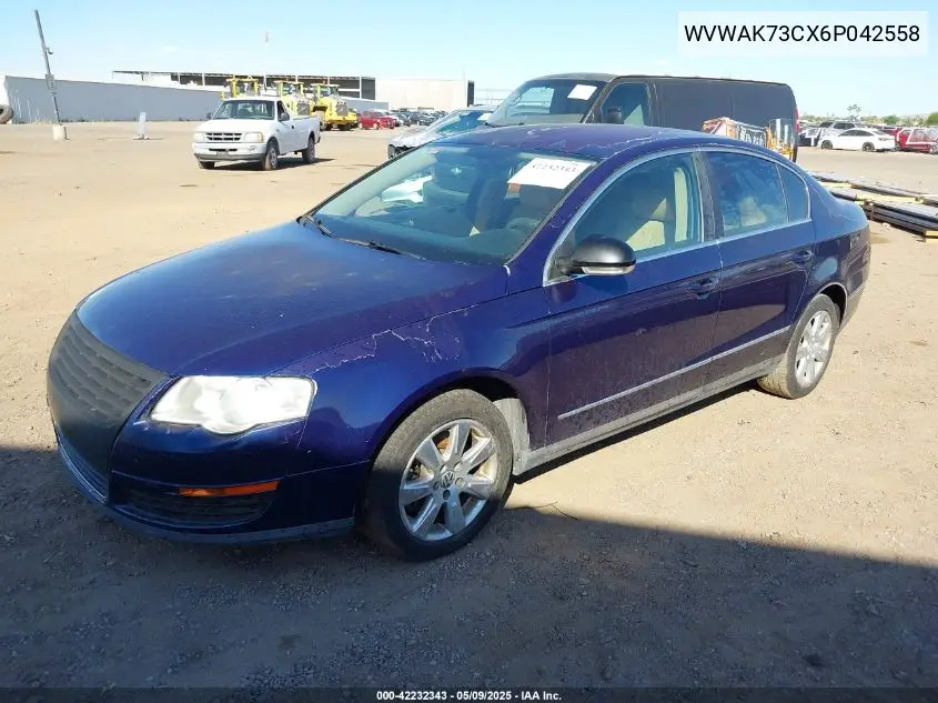 2006 Volkswagen Passat 2.0T VIN: WVWAK73CX6P042558 Lot: 42232343