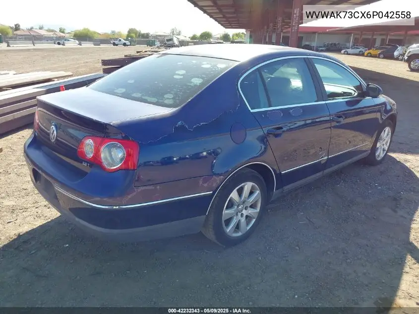 2006 Volkswagen Passat 2.0T VIN: WVWAK73CX6P042558 Lot: 42232343