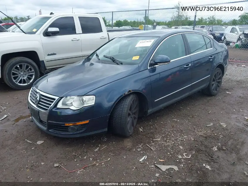 2006 Volkswagen Passat 3.6 VIN: WVWCU73C96E215940 Lot: 42257810