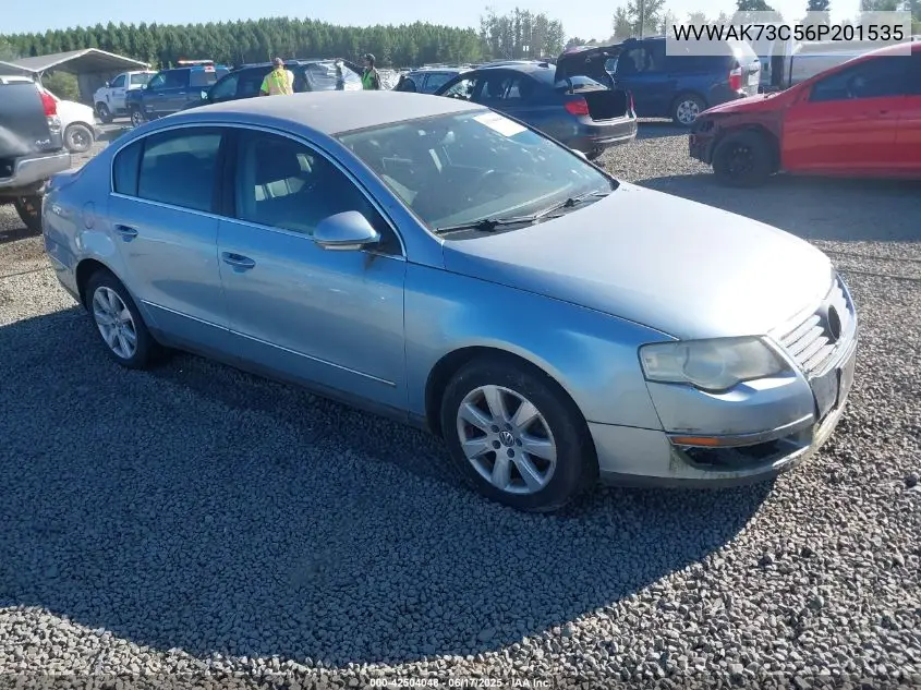2006 Volkswagen Passat 2.0T VIN: WVWAK73C56P201535 Lot: 42504048