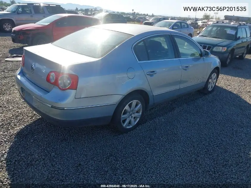 2006 Volkswagen Passat 2.0T VIN: WVWAK73C56P201535 Lot: 42504048