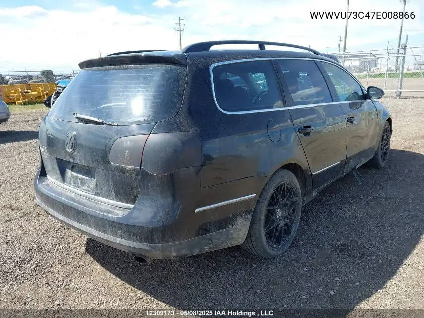 2007 Volkswagen Passat 3.6L 4Motion Wagon Luxury VIN: WVWVU73C47E008866 Lot: 12309173