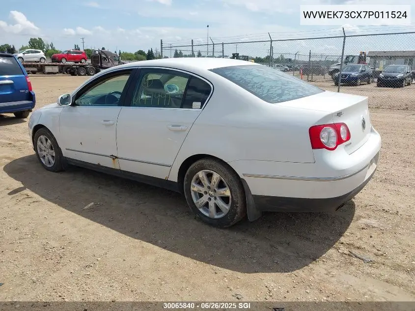 2007 Volkswagen Passat 2.0T Luxury Leather VIN: WVWEK73CX7P011524 Lot: 30065840