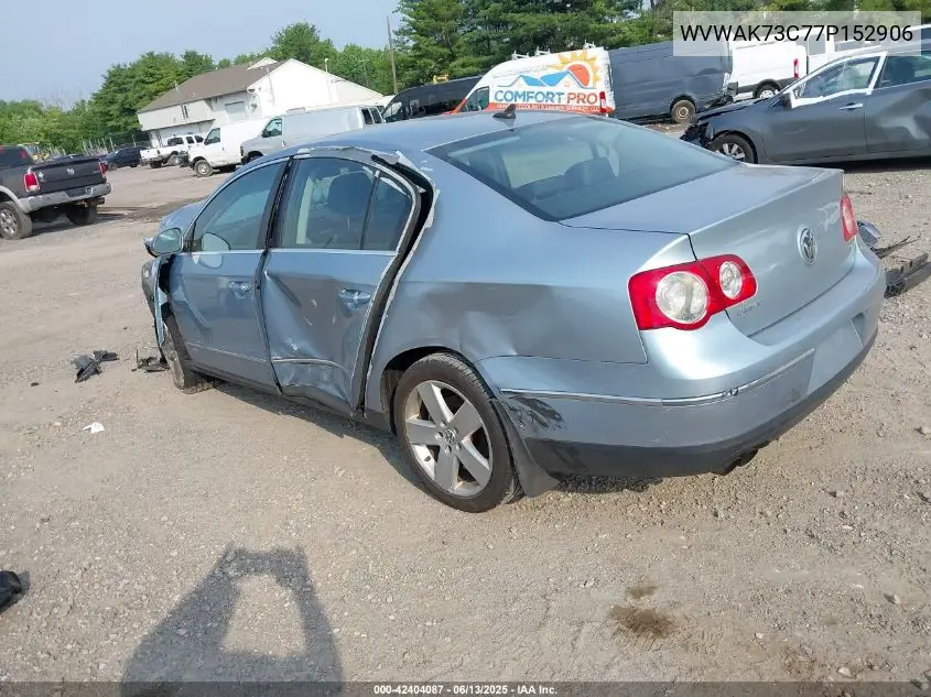 2007 Volkswagen Passat 2.0T/Wolfsburg VIN: WVWAK73C77P152906 Lot: 42404087